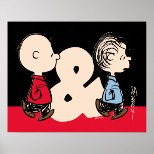 Poster cacahuètes   Charlie Brown & Linus