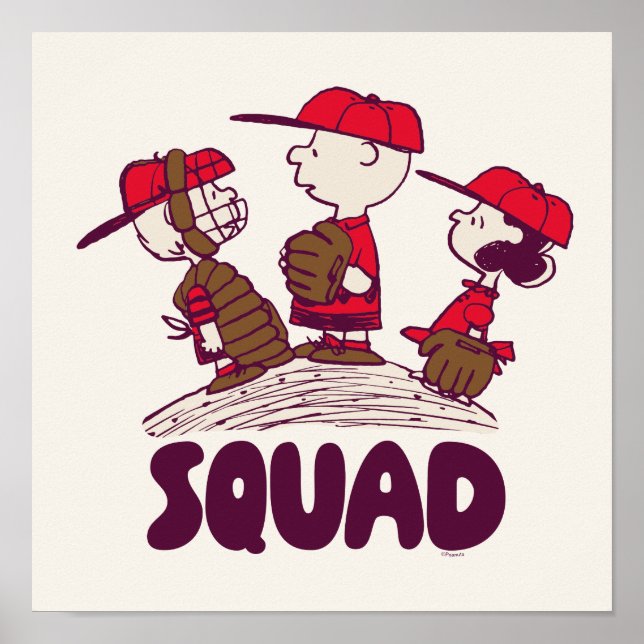 Poster cacahuètes | Équipe de baseball (Devant)