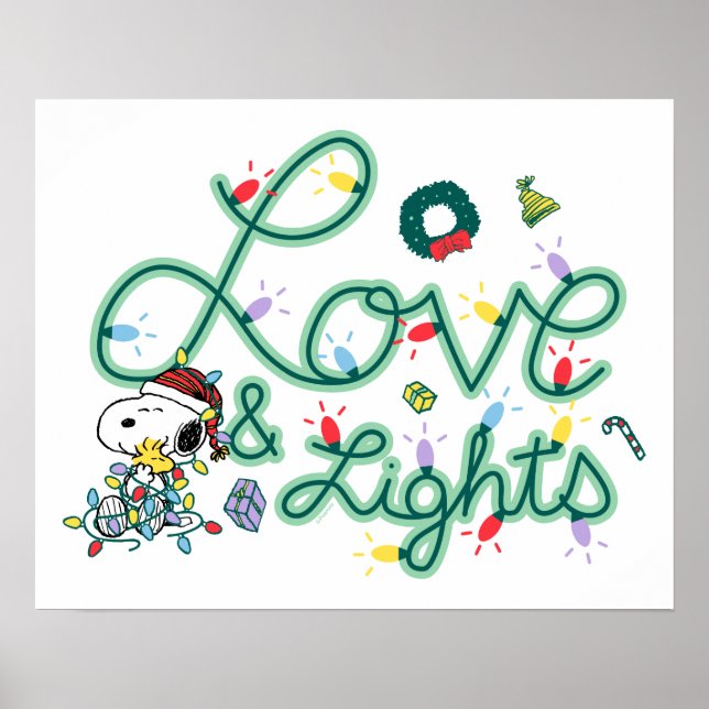 Poster cacahuètes | L'amour et les lumières de Noël (Devant)