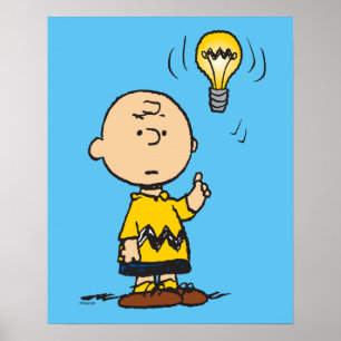 Poster cacahuètes   L'idée de l'ampoule de Charlie Brown