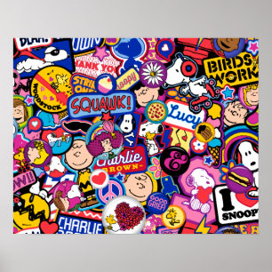 Poster cacahuètes   Motif de patchs Mixtape