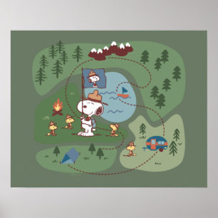 Poster cacahuètes   Niché dans le camping des montagnes