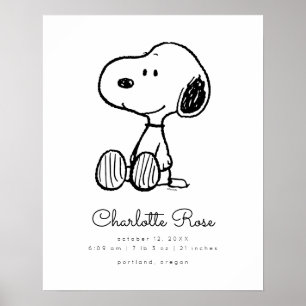 Poster cacahuètes   Snoopy Baby