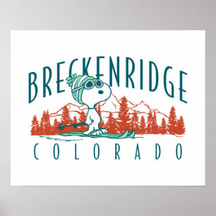Poster cacahuètes   Snoopy Breckenridge Colorado