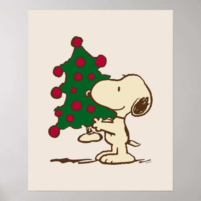Poster cacahuètes | Snoopy Christmas Tree (Devant)