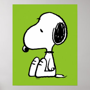 Poster cacahuètes   Snoopy En Bas