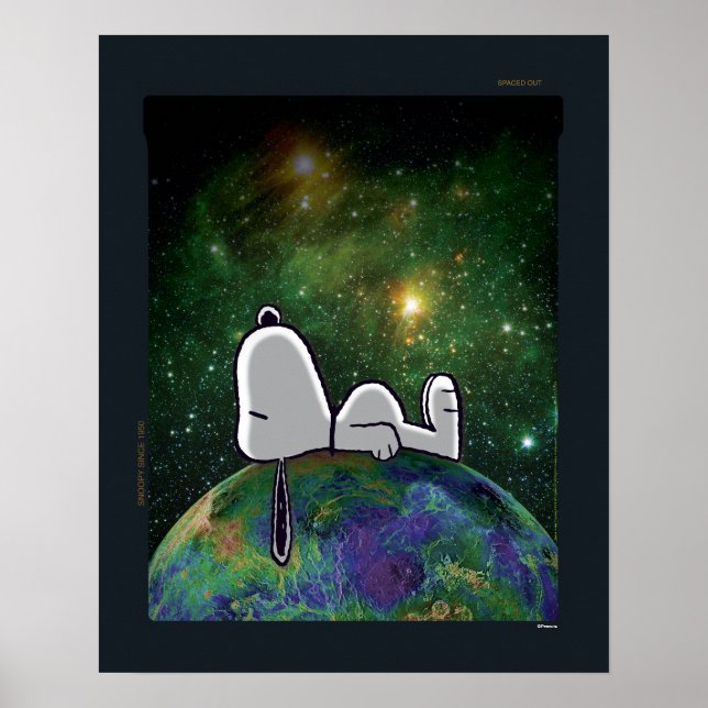 Poster cacahuètes | Snoopy Espacé (Devant)