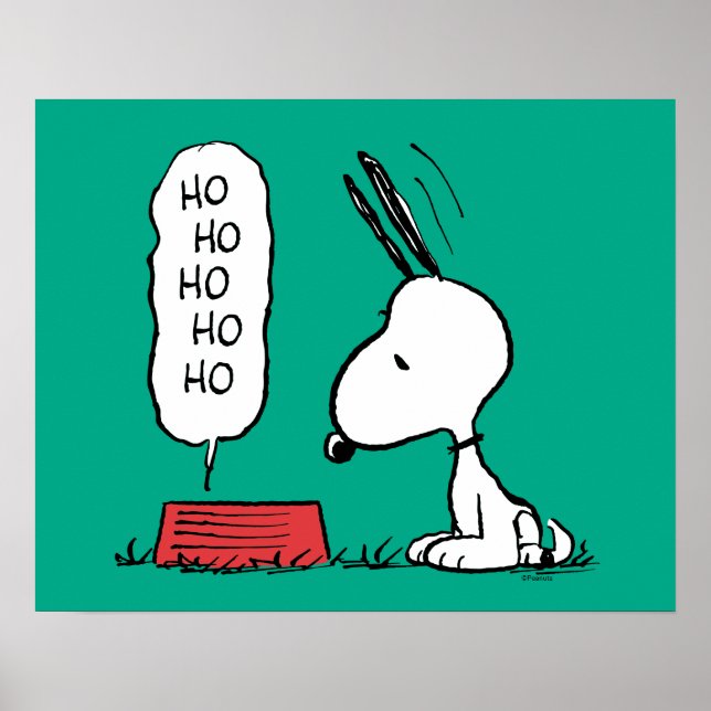 Poster cacahuètes | Snoopy Ho Ho Ho Plat alimentaire (Devant)
