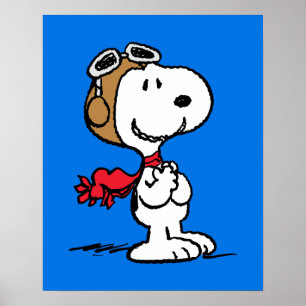 Poster cacahuètes Snoopy L'As Volant