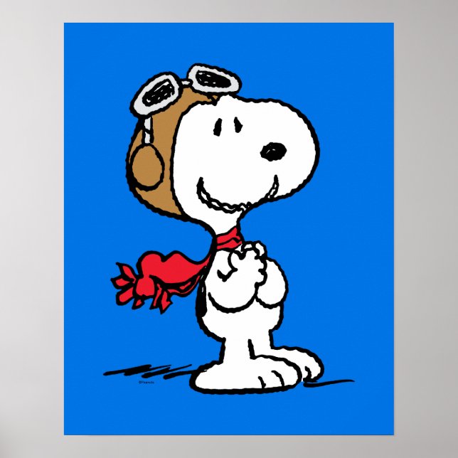 Poster cacahuètes | Snoopy L'As Volant (Devant)
