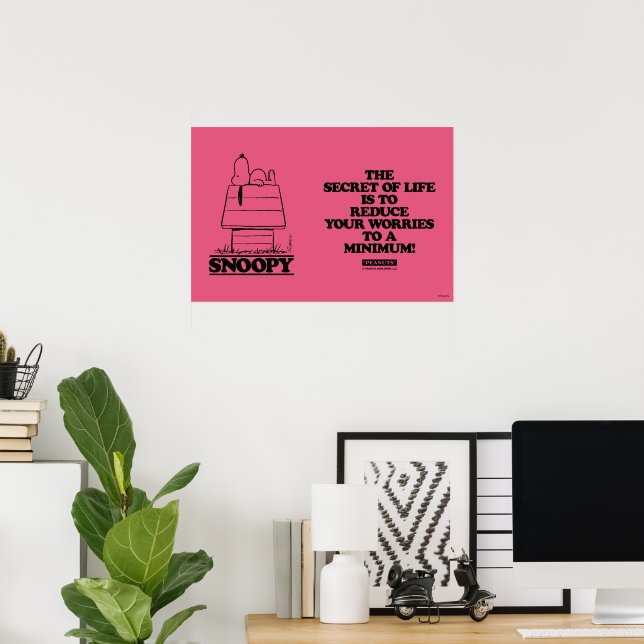 Poster cacahuètes | Snoopy Le Secret À La Vie (Bureau à domicile)