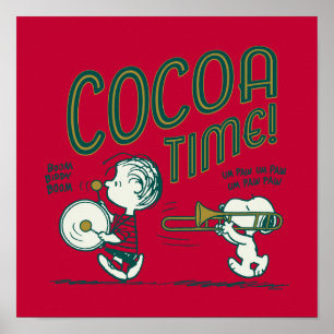 Poster cacahuètes Snoopy & Linus Cocoa Time