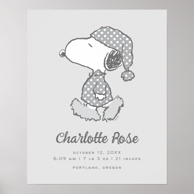 Poster cacahuètes | Snoopy Nap (Devant)