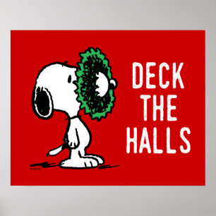 Poster cacahuètes   Snoopy pour les fêtes