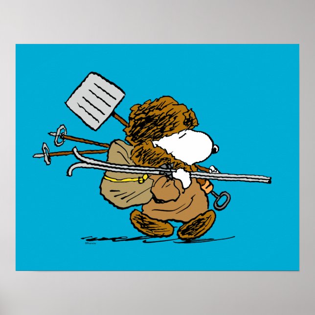 Poster cacahuètes | Snoopy Snow Warrior (Devant)