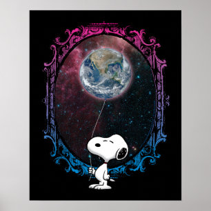 Poster cacahuètes   Snoopy Spacé Out Balloon