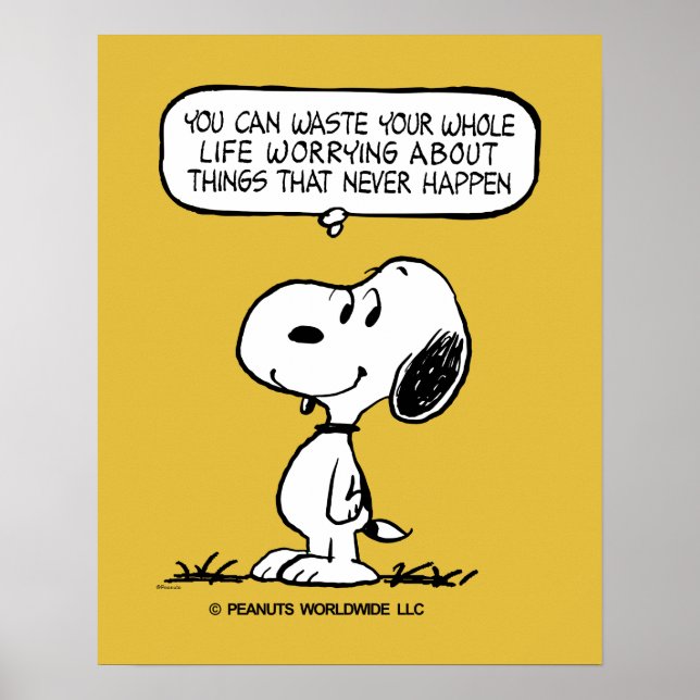 Poster cacahuètes | Snoopy Vous ne pouvez pas regarder to (Devant)