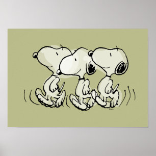 Poster cacahuètes   Snoopy Walking Tall