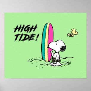 Poster cacahuètes Snoopy & Woodstock High Tide