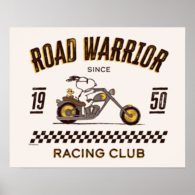 Poster cacahuètes | Snoopy & Woodstock Road Warriors (Devant)