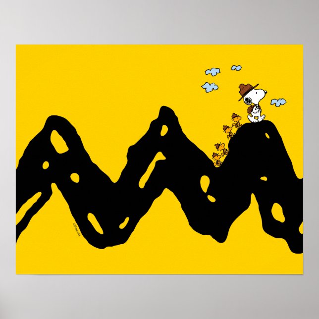 Poster cacahuètes | Snoopy & Woodstock Scout Troop Hippiq (Devant)