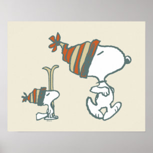 Poster cacahuètes   Snoopy & Woodstock Ski Trip