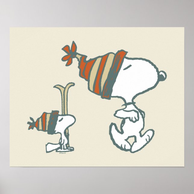 Poster cacahuètes | Snoopy & Woodstock Ski Trip (Devant)