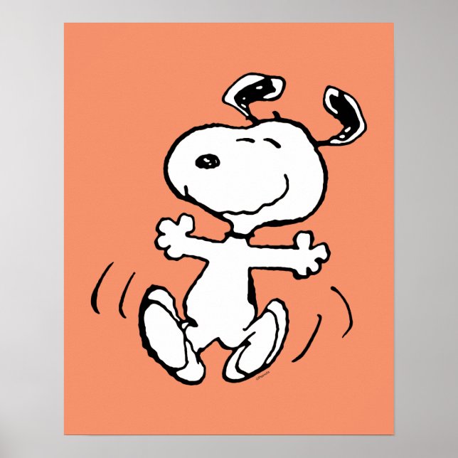 Poster cacahuètes | Une Danse Heureuse Snoopy (Devant)