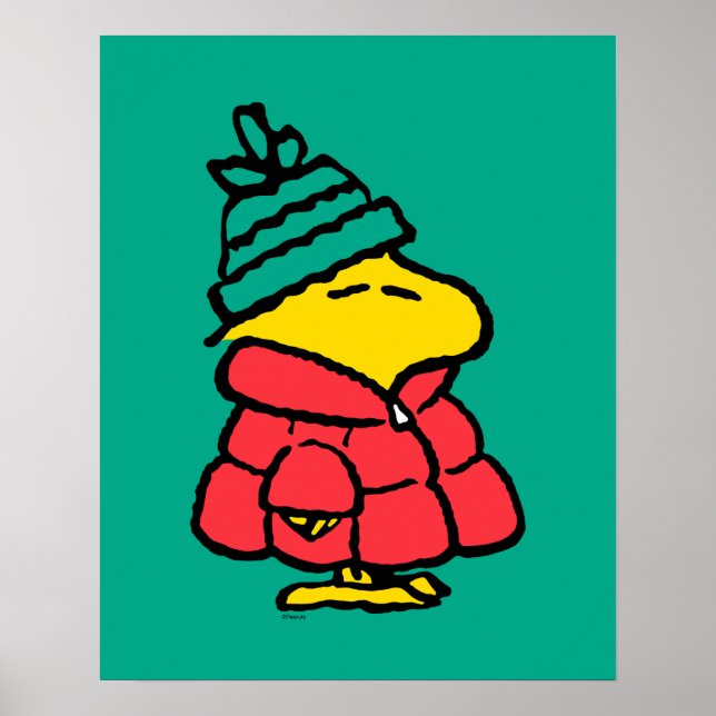 Poster cacahuètes | Veste d'hiver de Woodstock Puffy (Devant)
