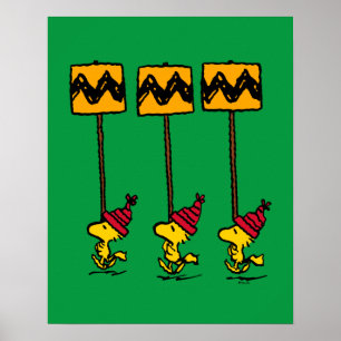 Poster cacahuètes   Woodstock & Friends Sign March
