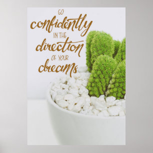 Poster Cactus, allez-y avec confiance