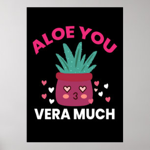Poster Cactus Aloe You Vera Beaucoup