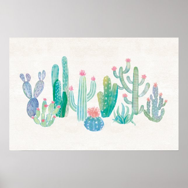 Poster Cactus bohémien (Devant)
