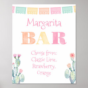 Poster Cactus Coloré Margarita Bar Ou Taco Bar Party
