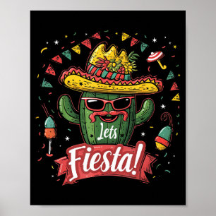 Poster Cactus - Drôle Cinco De Mayo Hommes Femmes Mexique