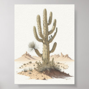 Poster Cactus du désert