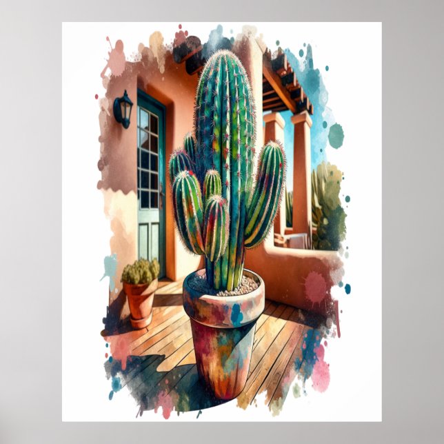 Poster "Cactus on Porch" (Devant)
