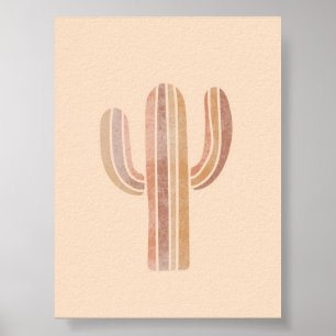 Poster Cactus Simple Boho Dessins Boho Chic Bo esthétique