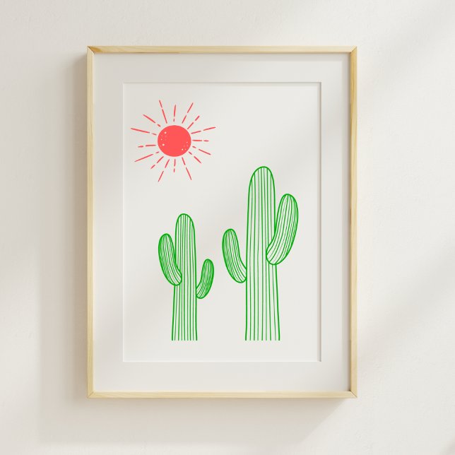 Poster Cactus sous le décor de la pépinière (Créateur téléchargé)