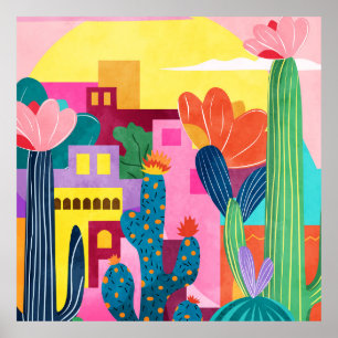 Poster Cactus Town