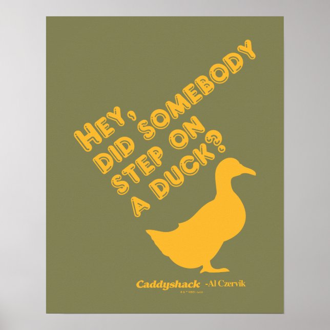 Poster Caddyshack | Hey, Quelqu'Un A Marché Sur Un Canard (Devant)