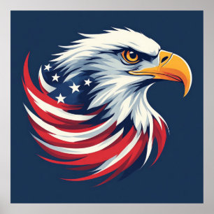 Poster Cadeau Aigle royal pour lui – Œuvre d'art patrioti