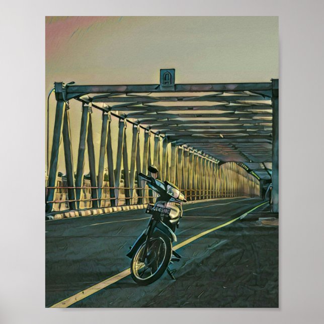 Poster Cadeau amoureux moto (Devant)