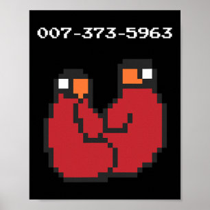 Poster Cadeau Amusant Codes 45s Jeu Vidéo 90s