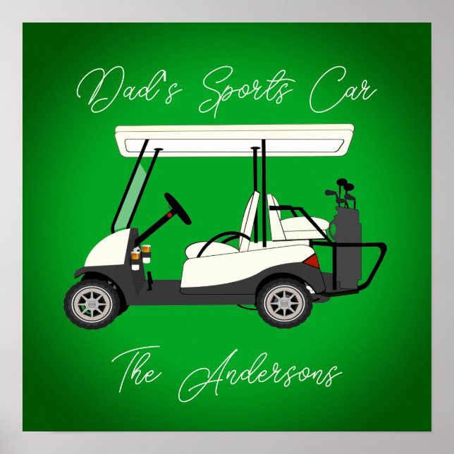 Poster Cadeau amusant pour papa L'affiche du Golfer Golf  (Devant)