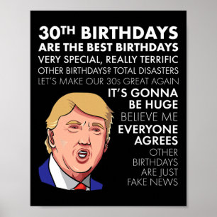 Poster Cadeau Anniversaire Funny Trump Citation Chemise P