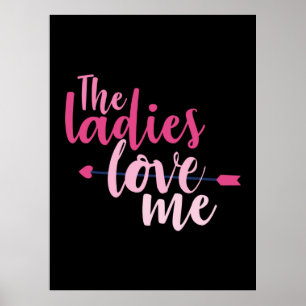 Poster Cadeau Couple Les Dames M'Aiment