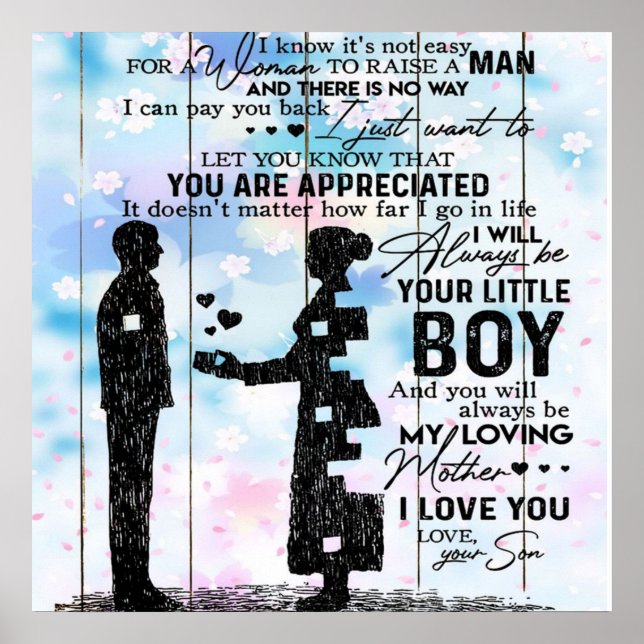 Poster Cadeau customisé Pour Maman, Citations Mignonnes P (Devant)