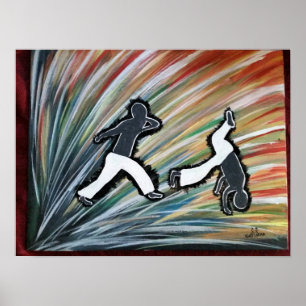 Poster cadeau d'amour de ginga de danse de mixed martial