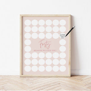 Poster Cadeau d'anniversaire 40 Raisons pour lesquelles n